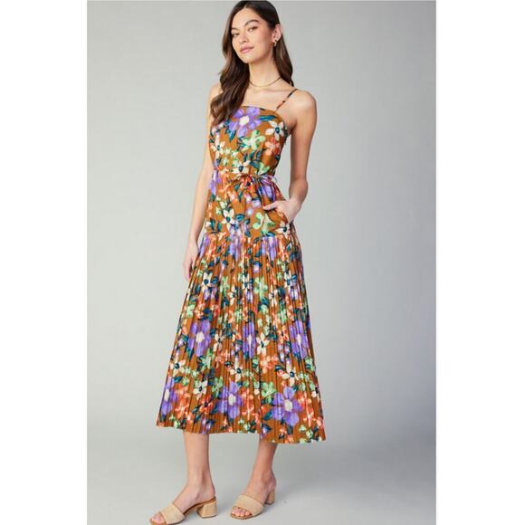 Current Air Pleated Floral Maxi NWT The Camille Size Large - Picture 3 of 11